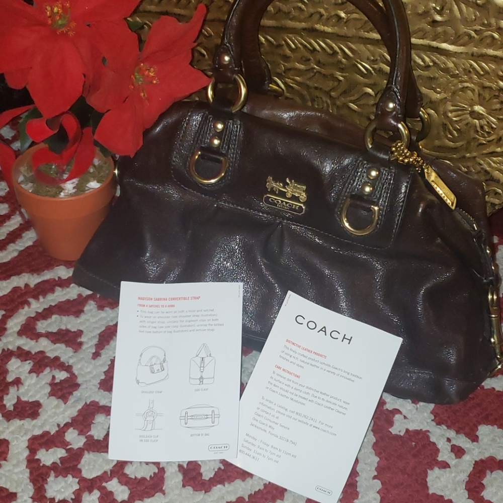 Coach Madison Sabrina Leather 2in1 Shoulder Bag